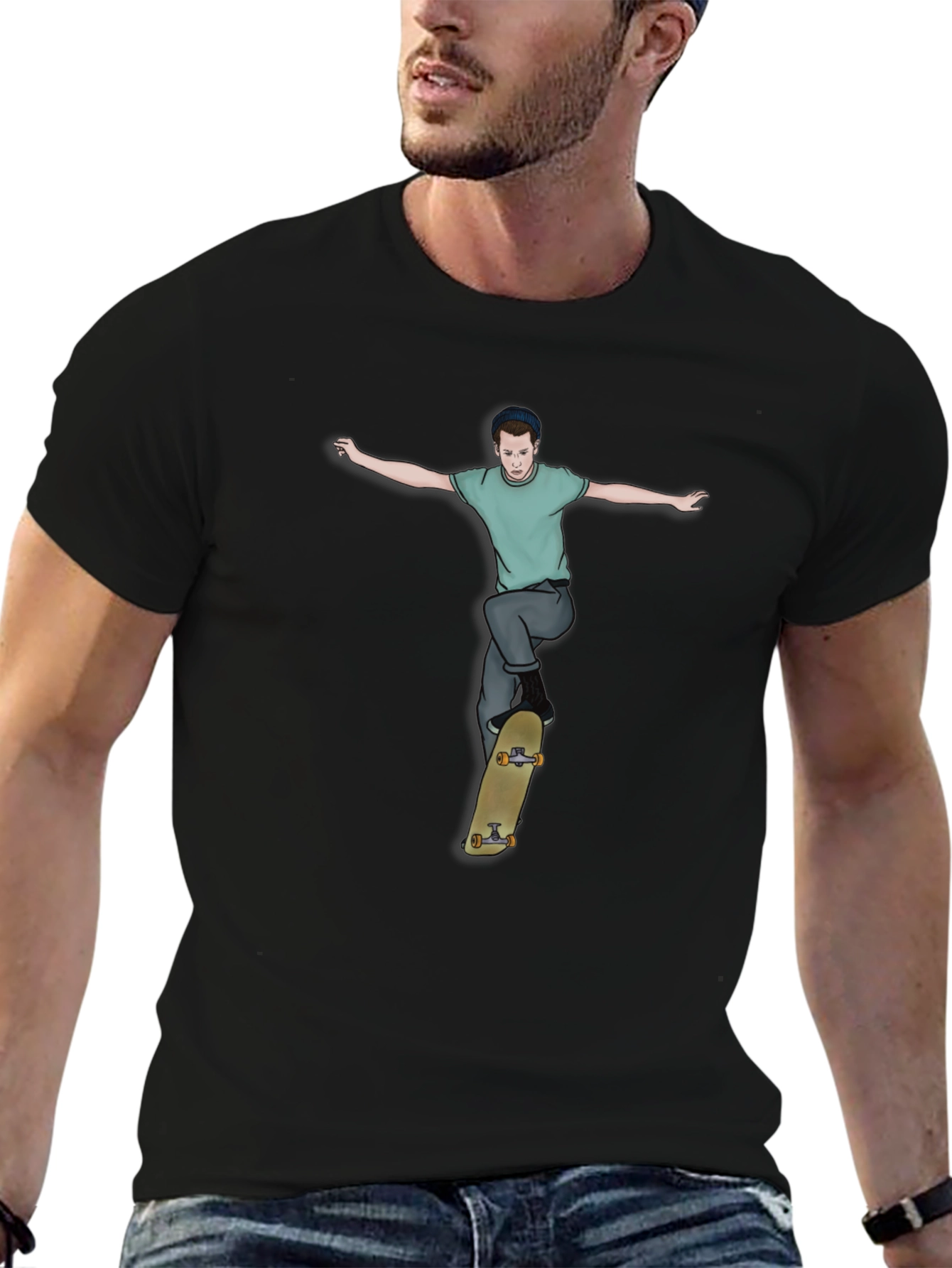 Skateboarder Graphic Tee - Cool Streetwear Style