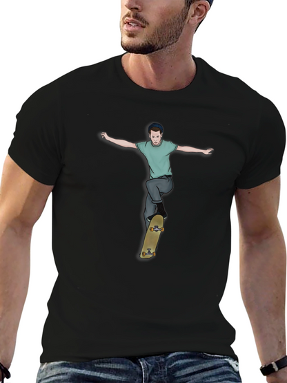Skateboarder Graphic Tee - Cool Streetwear Style