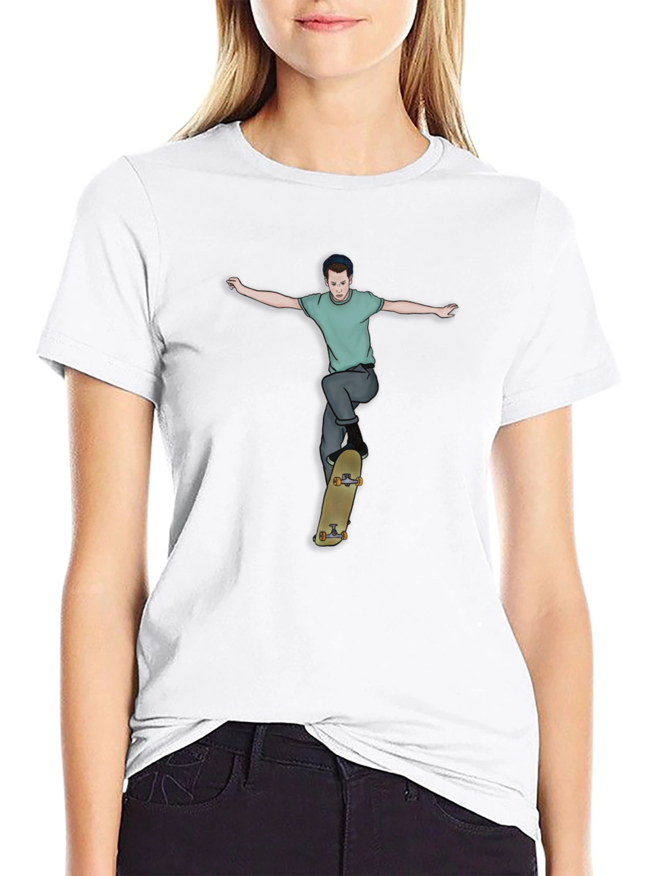 Skateboarder Graphic Tee - Cool Streetwear Style