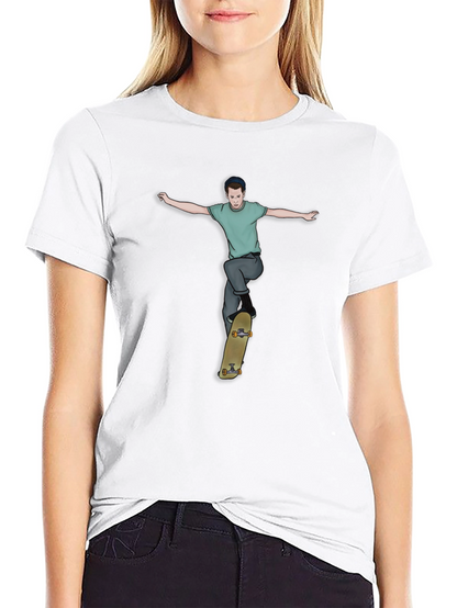 Skateboarder Graphic Tee - Cool Streetwear Style