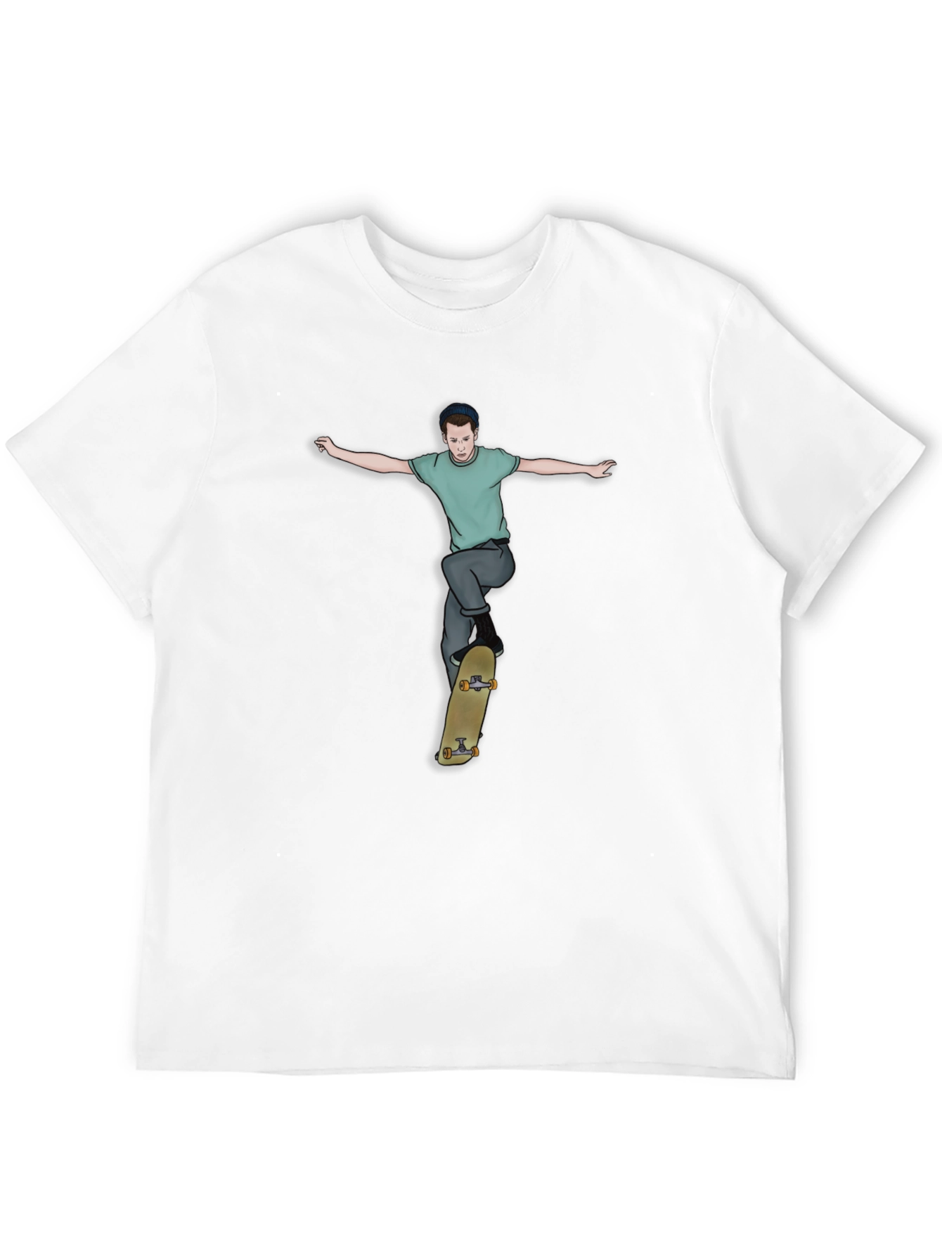 Skateboarder Graphic Tee - Cool Streetwear Style