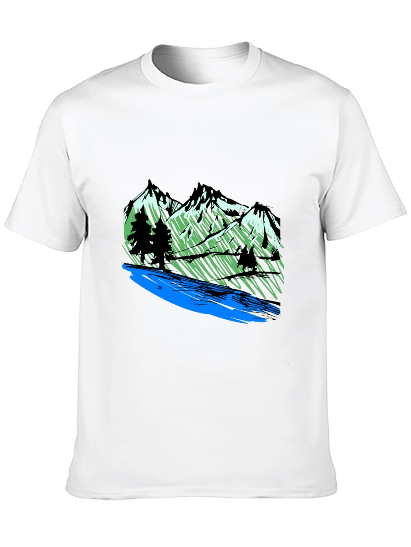Mountain River Graphic Tee - Nature Inspired T-Shirt