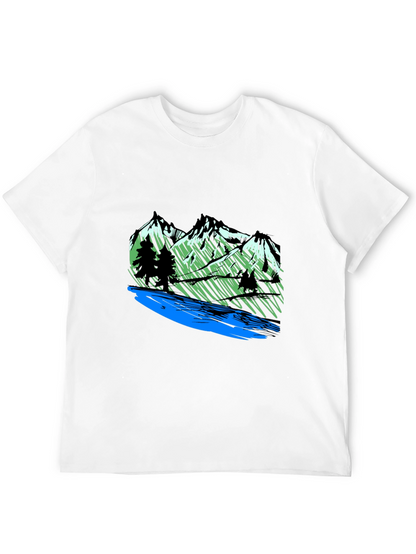 Mountain River Graphic Tee - Nature Inspired T-Shirt