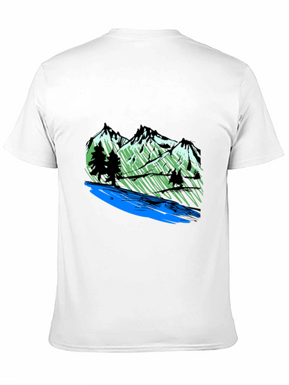Mountain River Graphic Tee - Nature Inspired T-Shirt