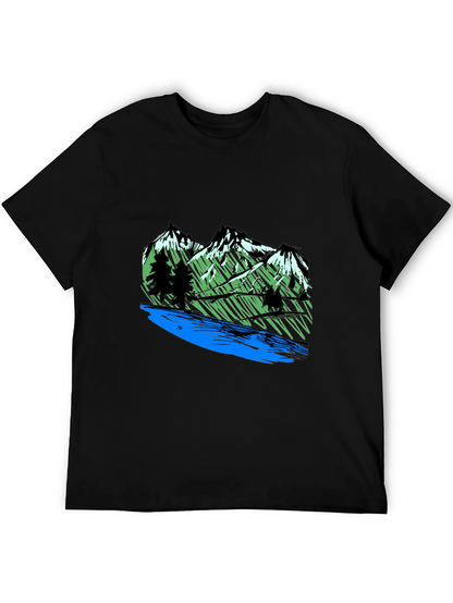 Mountain River Graphic Tee - Nature Inspired T-Shirt