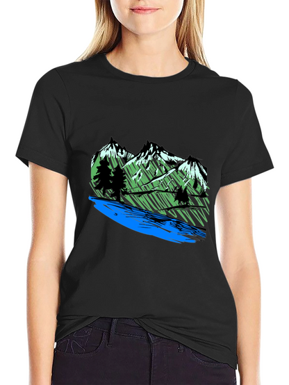 Mountain River Graphic Tee - Nature Inspired T-Shirt