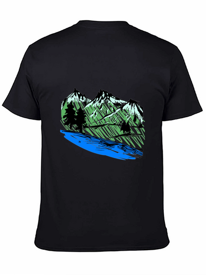 Mountain River Graphic Tee - Nature Inspired T-Shirt