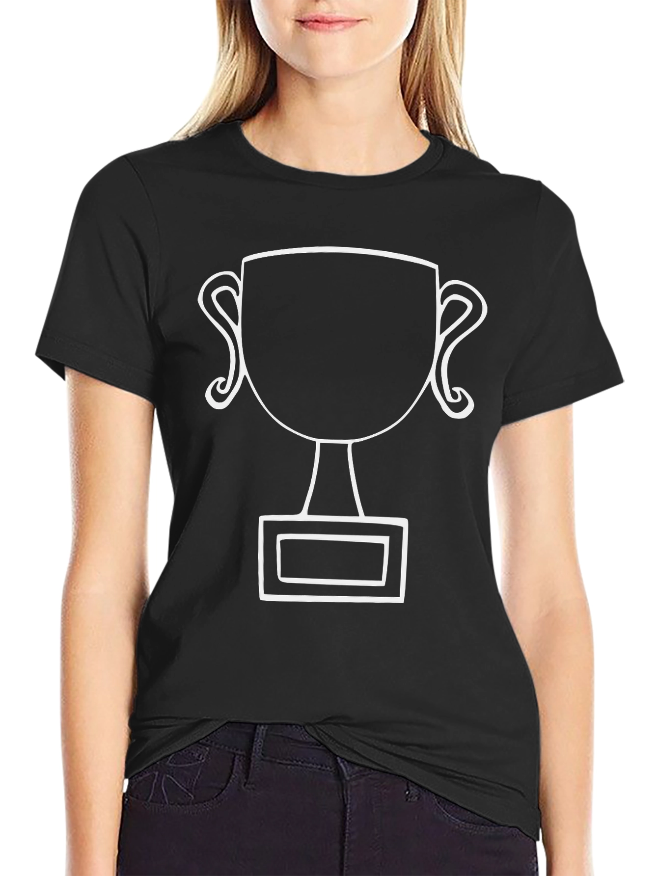 Trophy Graphic Tee - Black Cotton Blend