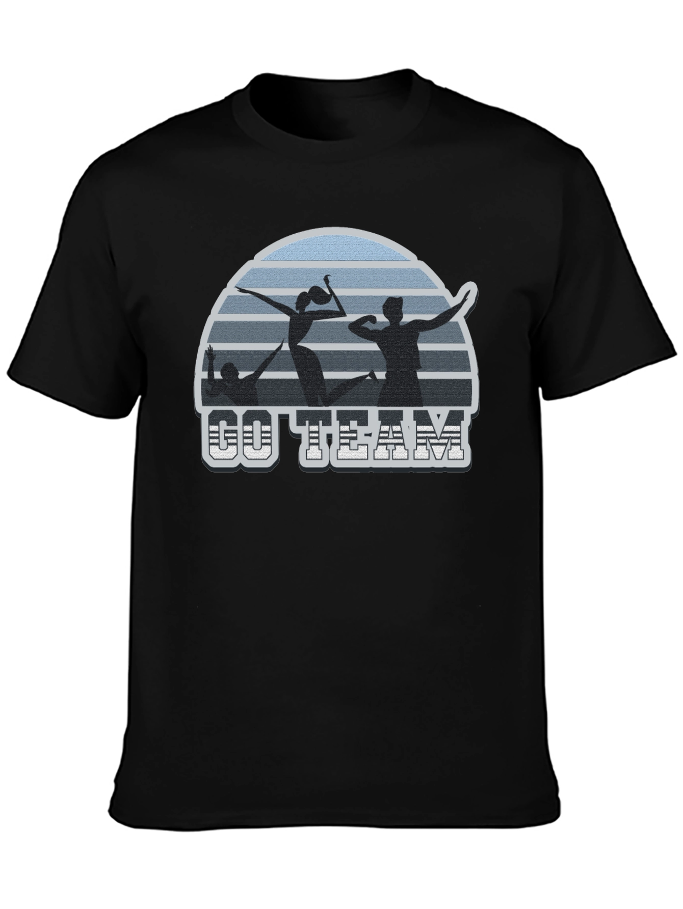 Volleyball T-Shirt Go Team Black Tee