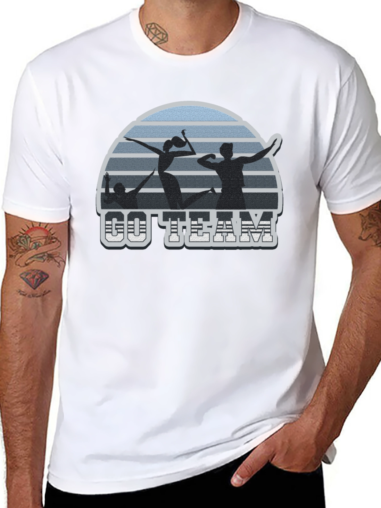 Volleyball T-Shirt Go Team Black Tee