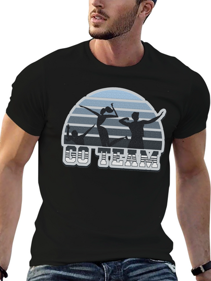 Volleyball T-Shirt Go Team Black Tee
