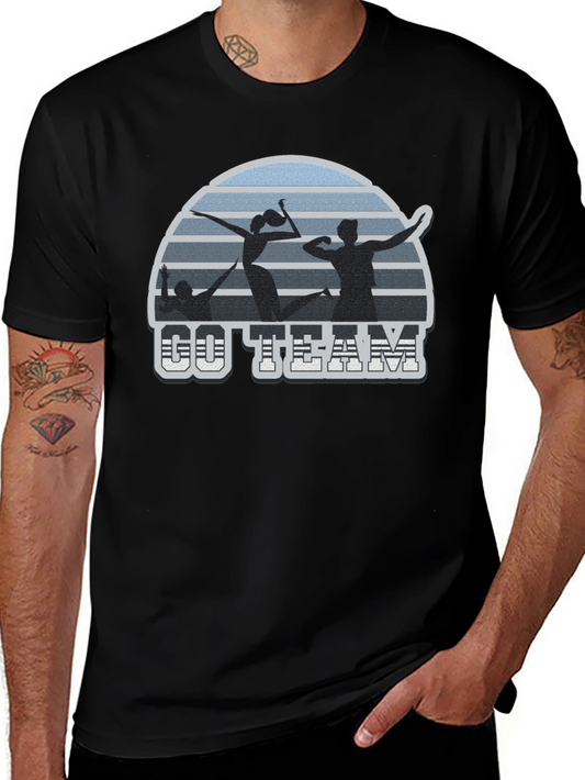 Volleyball T-Shirt Go Team Black Tee