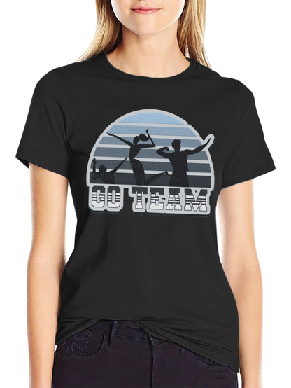 Volleyball T-Shirt Go Team Black Tee
