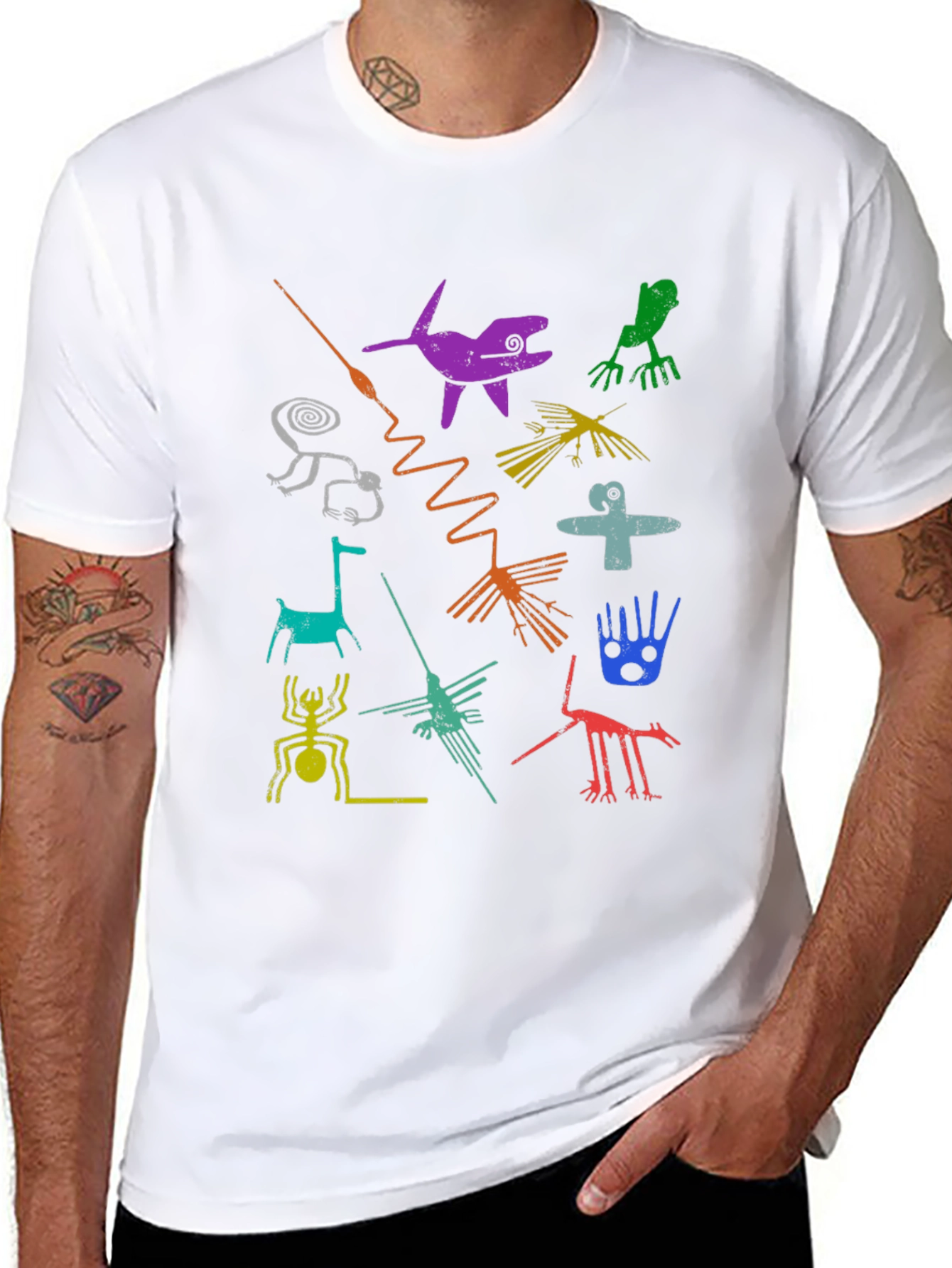 Nazca Lines Graphic Tee - Unique Design