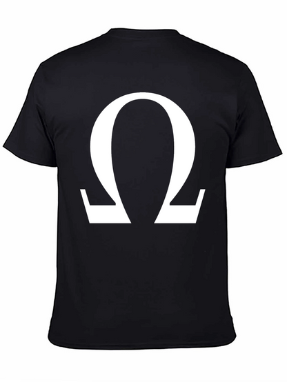 Omega Symbol Graphic Tee - Classic Black T-Shirt