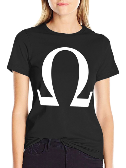 Omega Symbol Graphic Tee - Classic Black T-Shirt