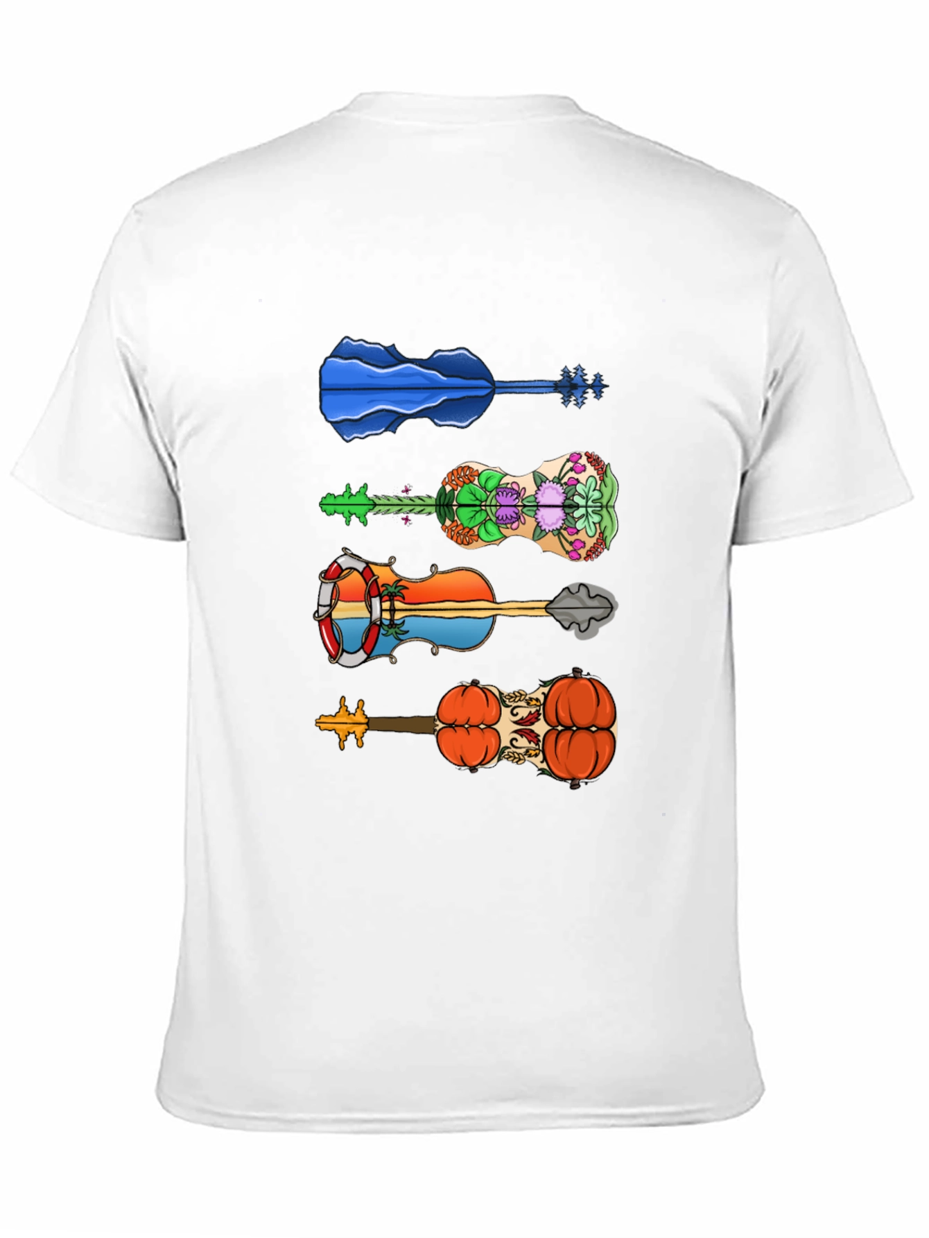 Funky Guitar Tee - Unique Design T-Shirt