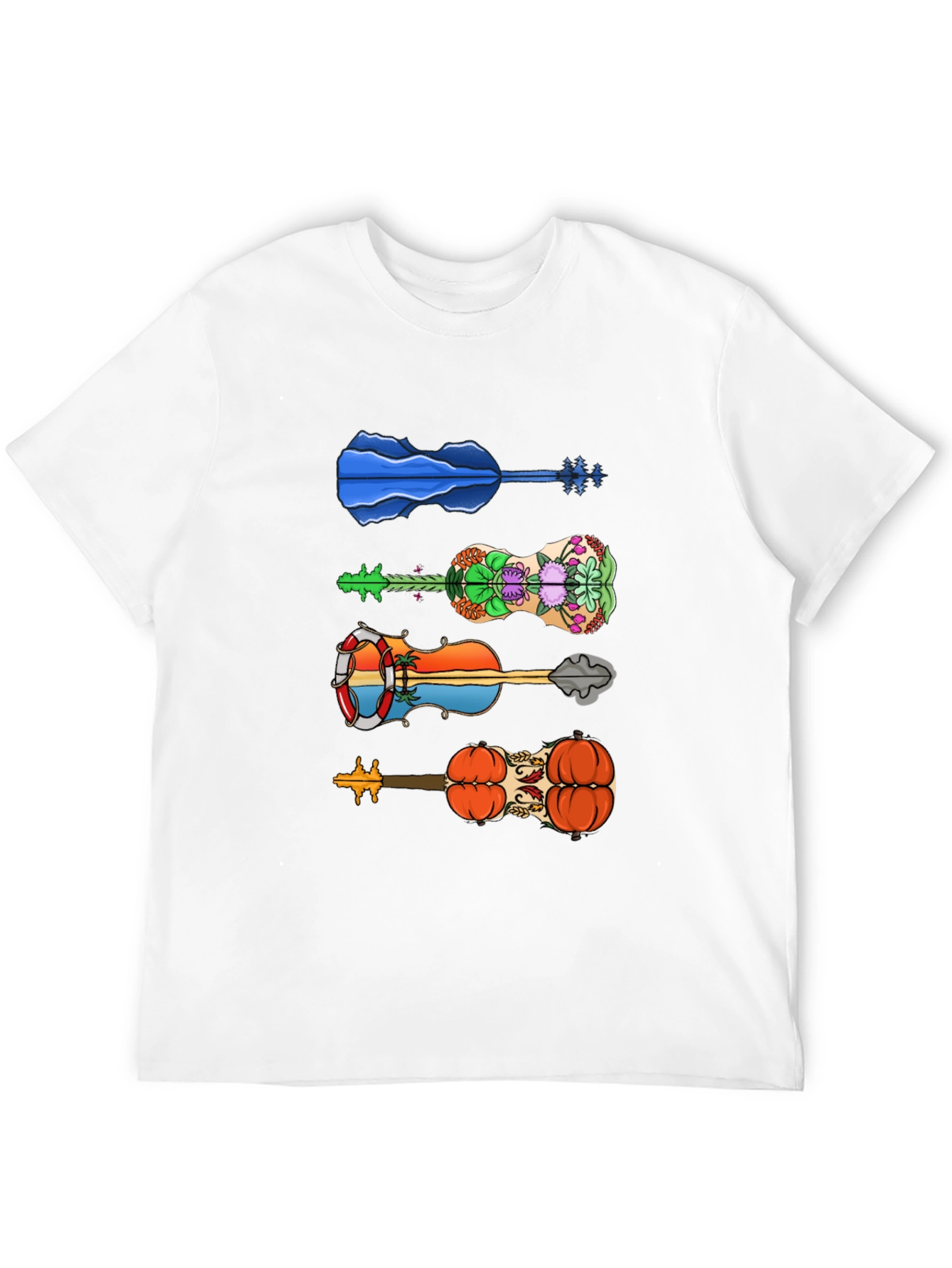 Funky Guitar Tee - Unique Design T-Shirt