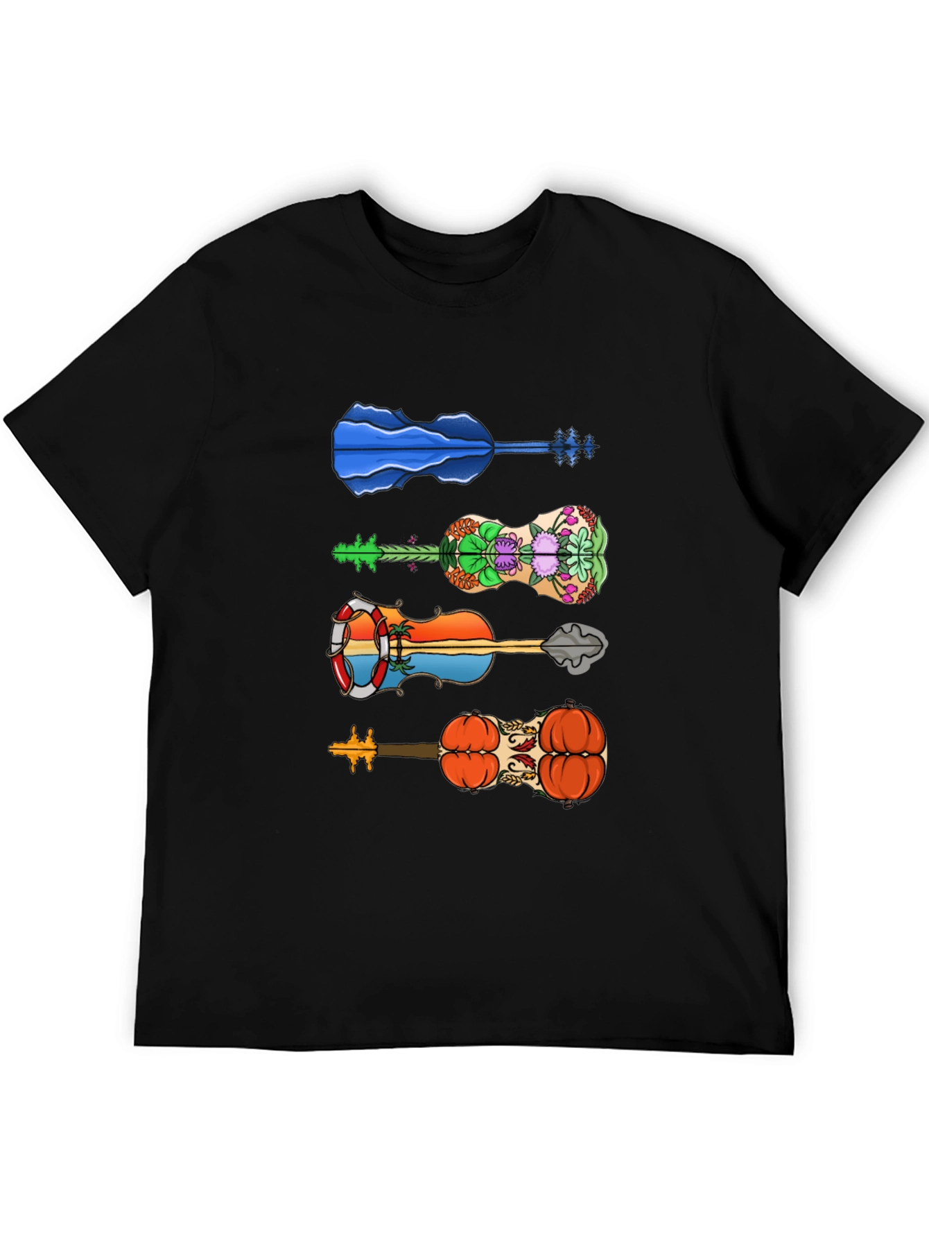 Funky Guitar Tee - Unique Design T-Shirt
