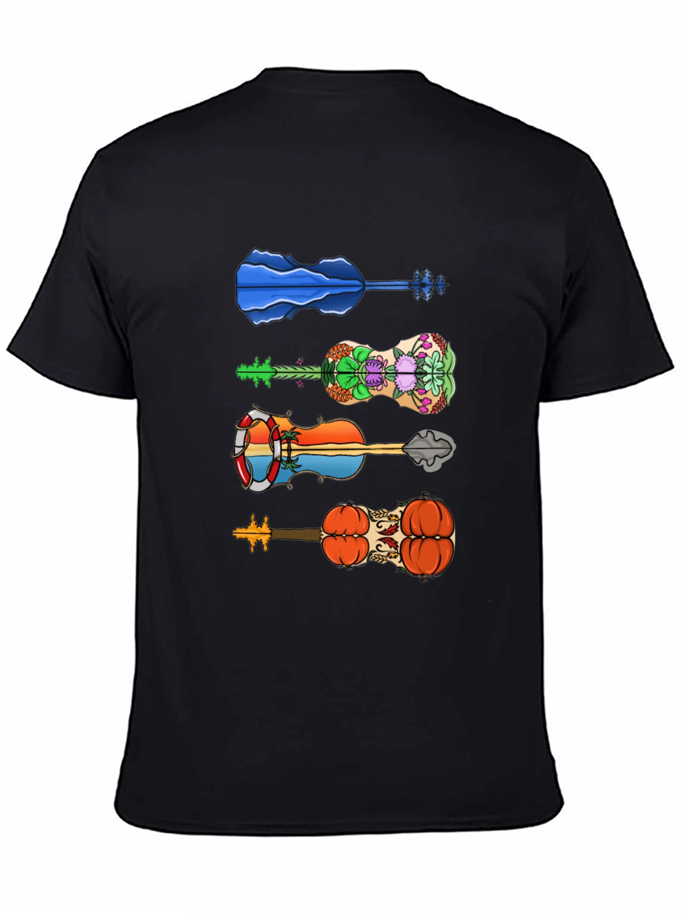 Funky Guitar Tee - Unique Design T-Shirt