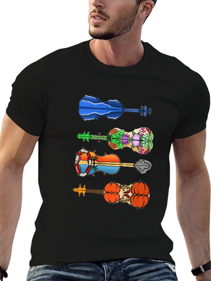 Funky Guitar Tee - Unique Design T-Shirt