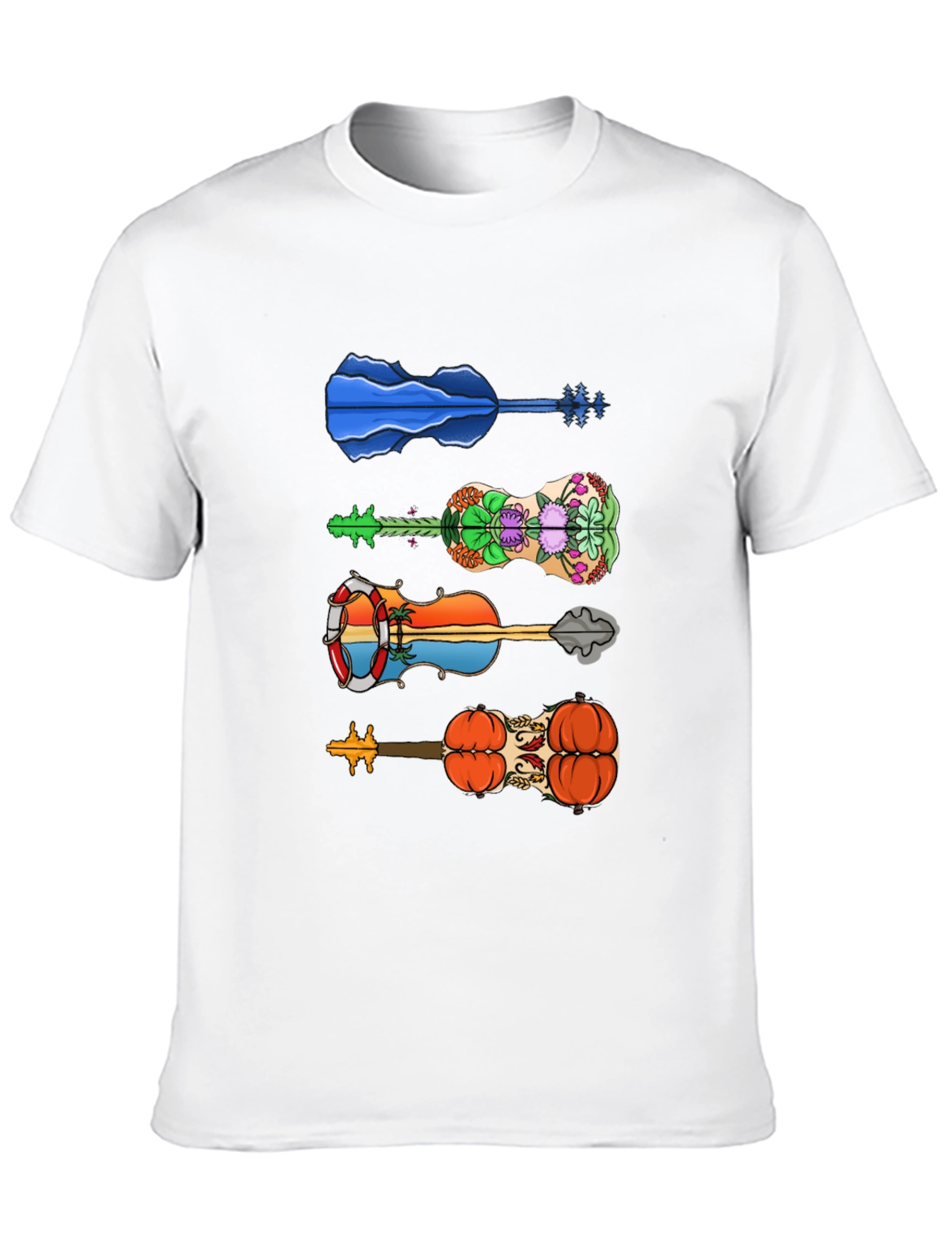 Funky Guitar Tee - Unique Design T-Shirt