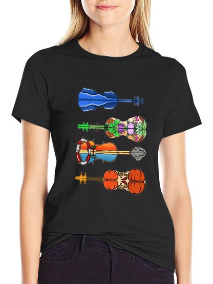 Funky Guitar Tee - Unique Design T-Shirt
