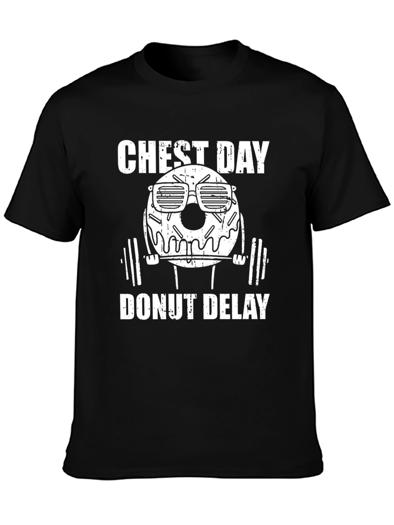 Chest Day Donut Delay Graphic T-Shirt