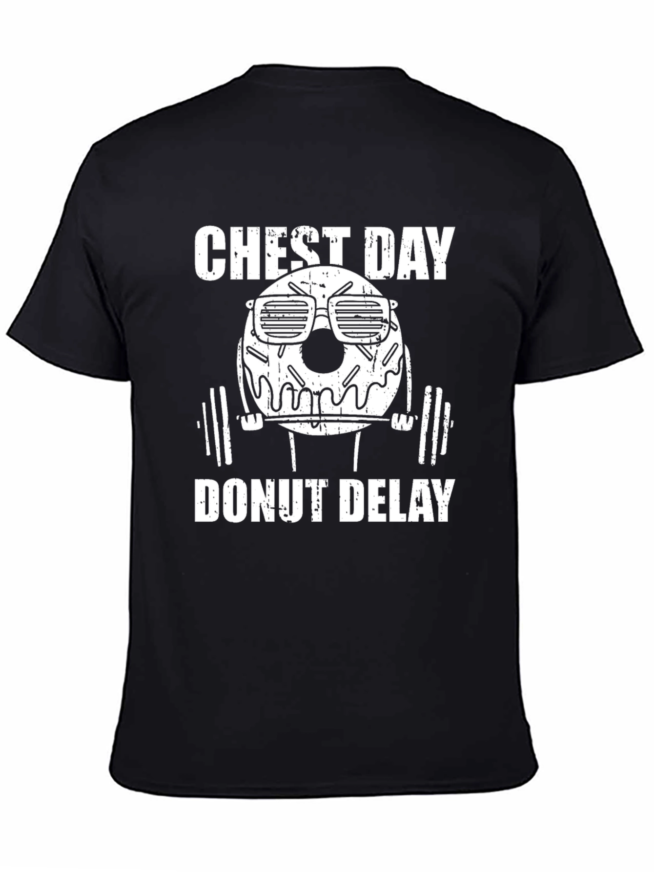 Chest Day Donut Delay Graphic T-Shirt
