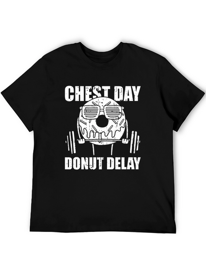 Chest Day Donut Delay Graphic T-Shirt