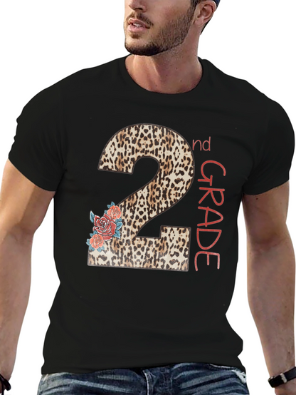 2nd Grade Leopard Print Back to School T-Shirt