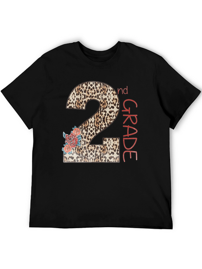 2nd Grade Leopard Print Back to School T-Shirt