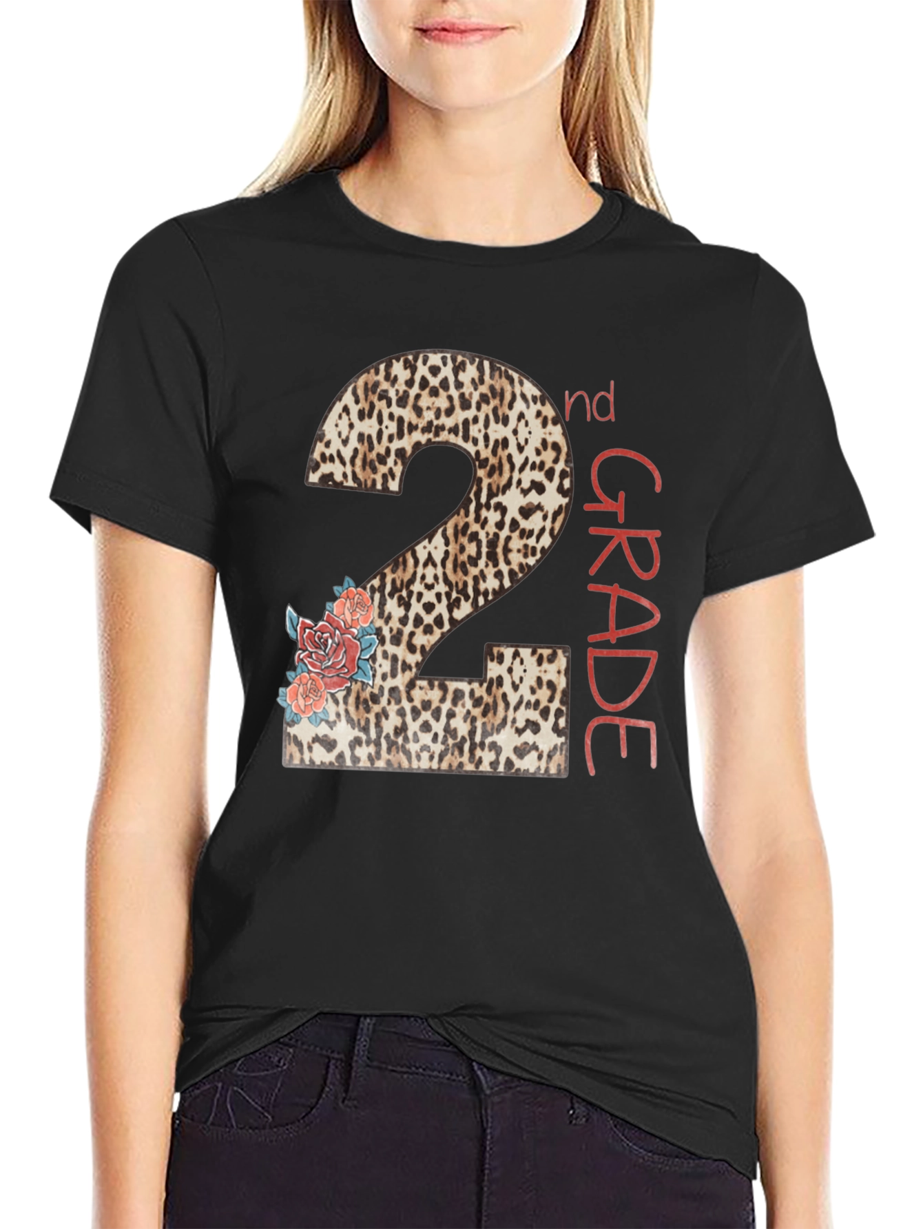 2nd Grade Leopard Print Back to School T-Shirt