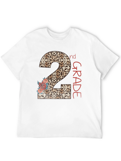 2nd Grade Leopard Print Back to School T-Shirt
