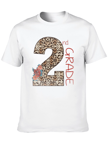 2nd Grade Leopard Print Back to School T-Shirt