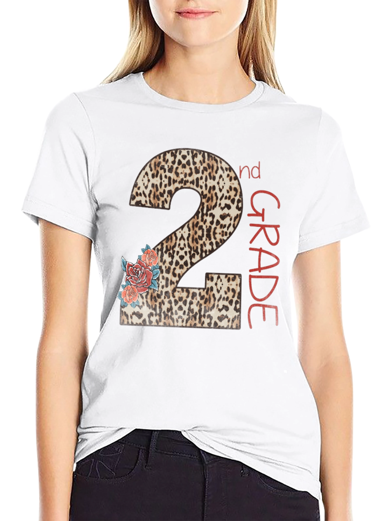 2nd Grade Leopard Print Back to School T-Shirt