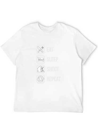 Eat Sleep Shoot Repeat Graphic T-Shirt