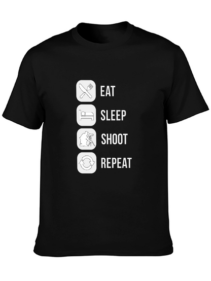 Eat Sleep Shoot Repeat Graphic T-Shirt