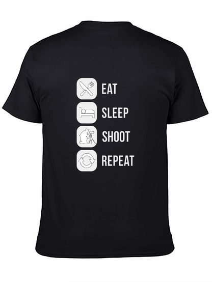 Eat Sleep Shoot Repeat Graphic T-Shirt