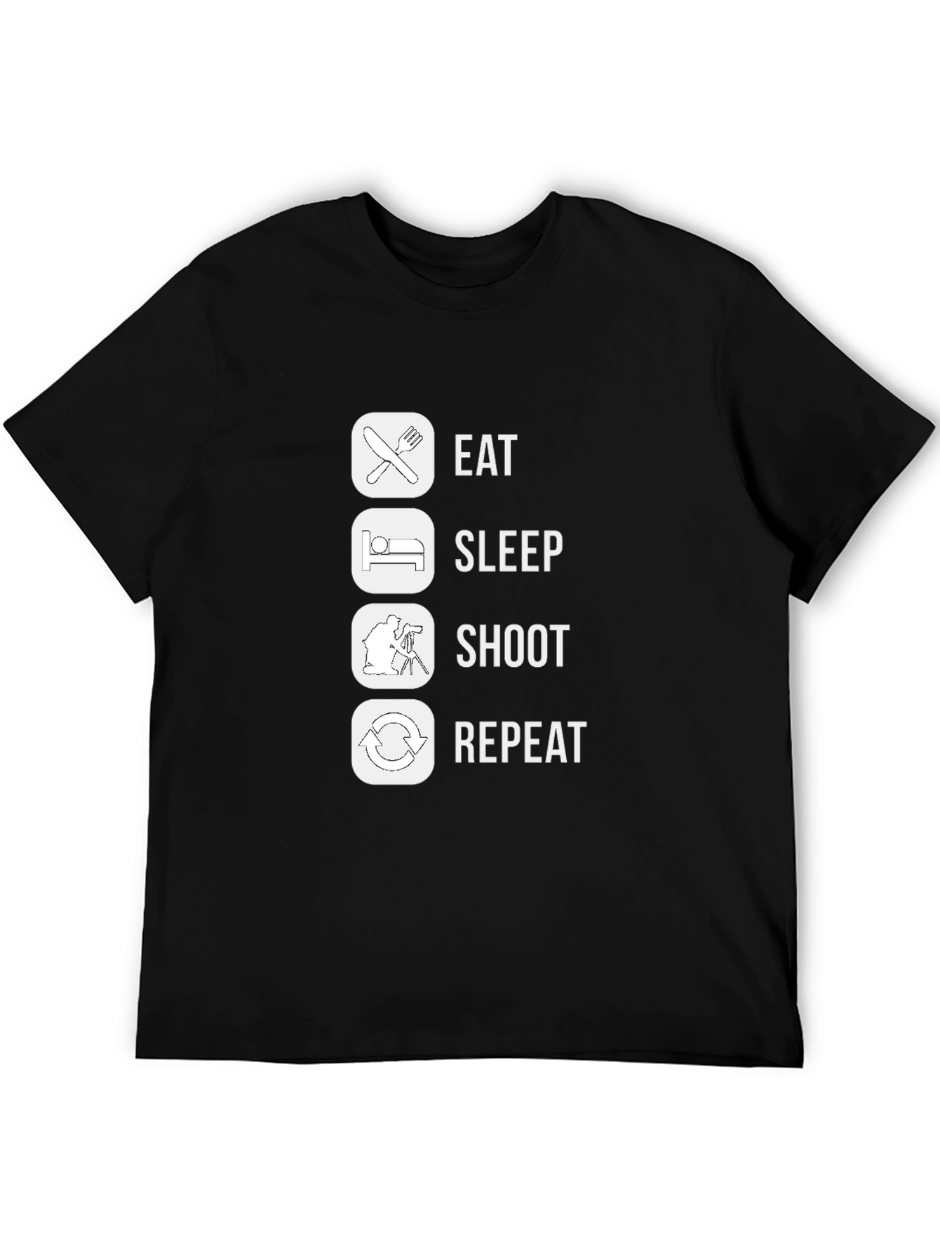 Eat Sleep Shoot Repeat Graphic T-Shirt