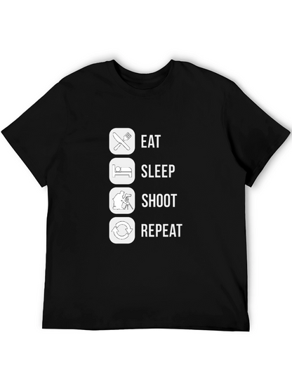 Eat Sleep Shoot Repeat Graphic T-Shirt