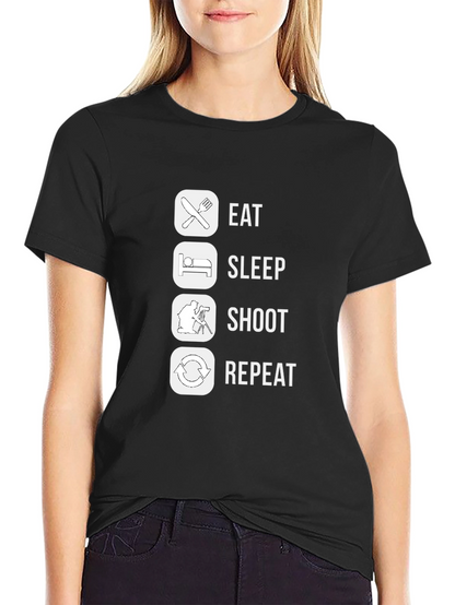 Eat Sleep Shoot Repeat Graphic T-Shirt