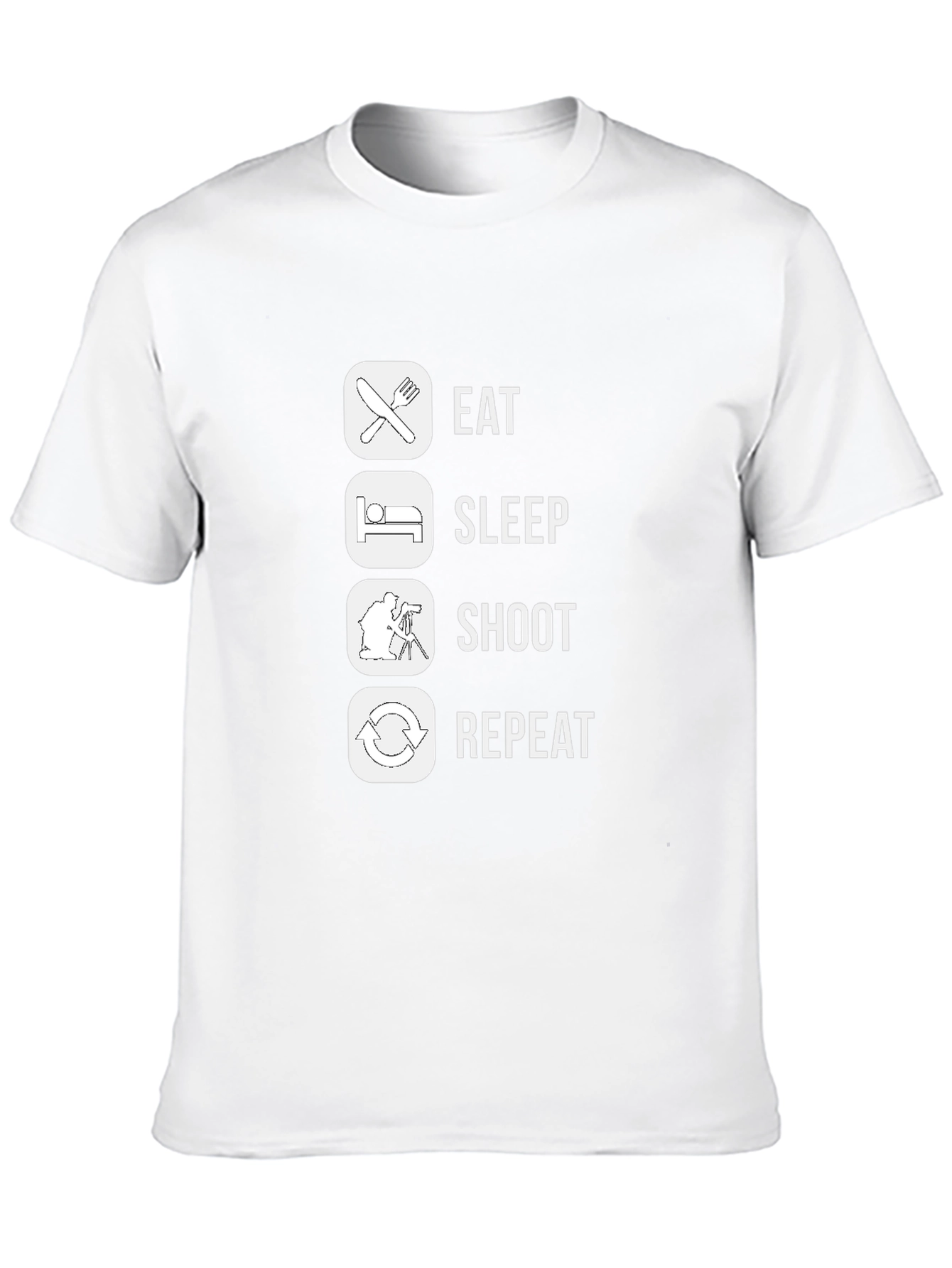 Eat Sleep Shoot Repeat Graphic T-Shirt
