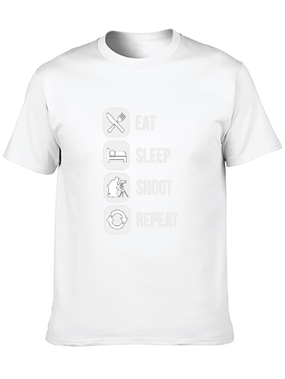 Eat Sleep Shoot Repeat Graphic T-Shirt