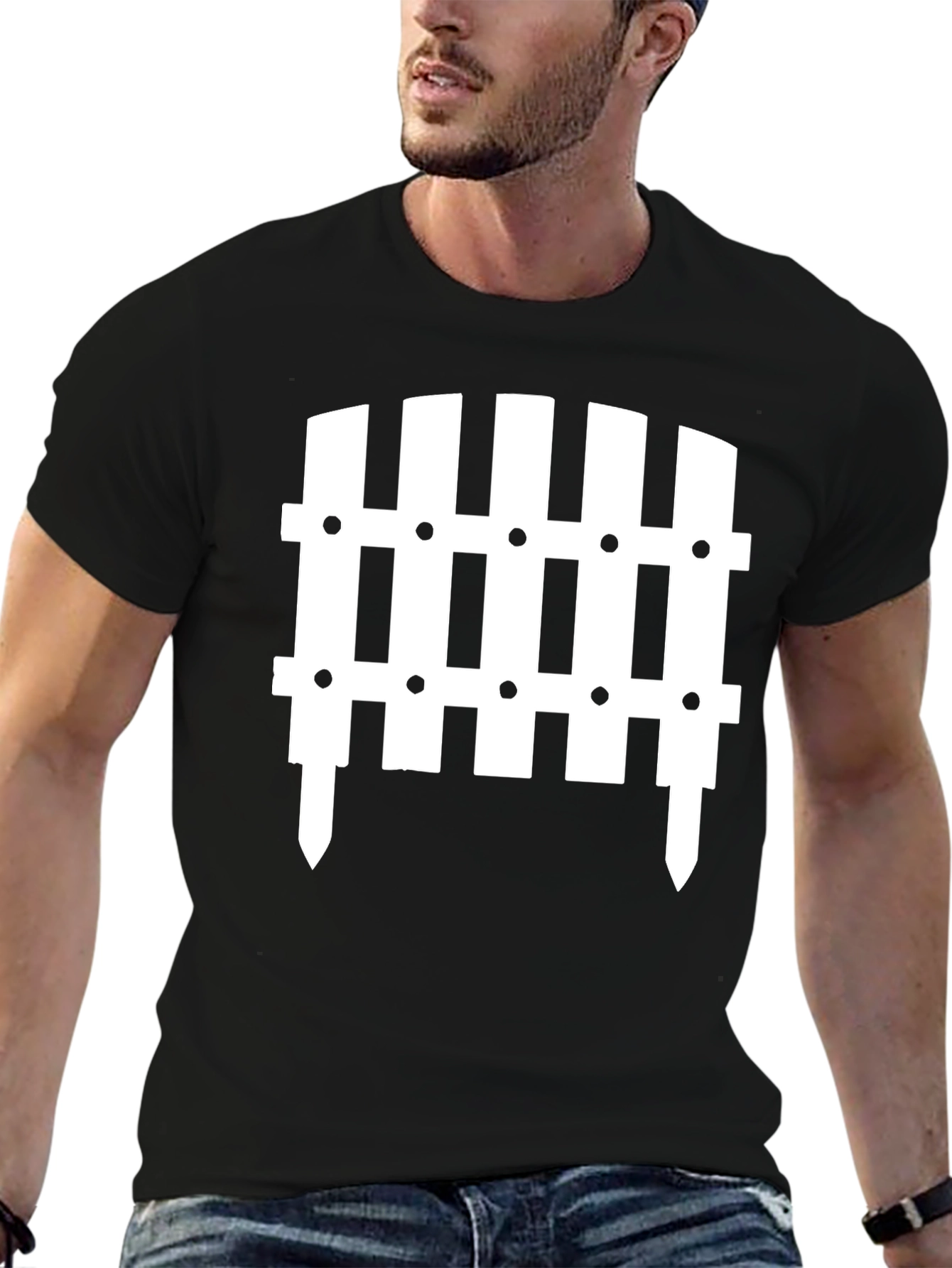 Fence Graphic T-Shirt - Novelty Tee
