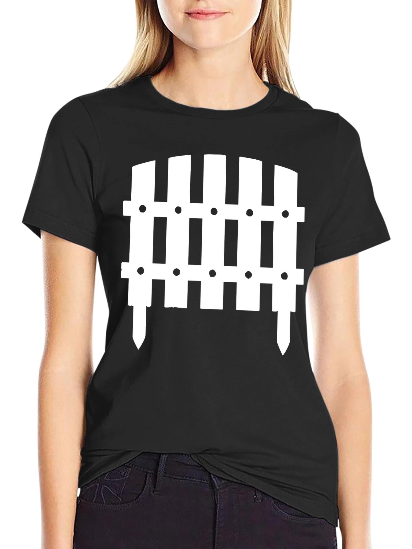 Fence Graphic T-Shirt - Novelty Tee