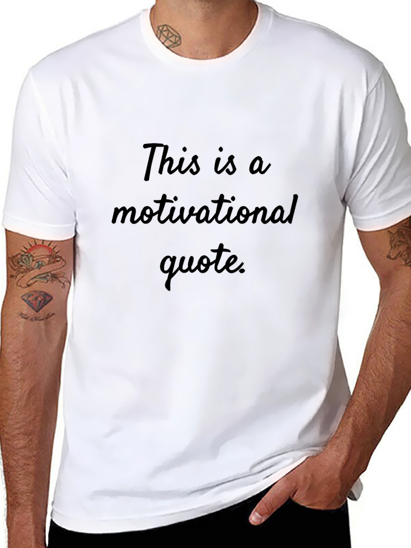 Motivational Quote Black T-Shirt