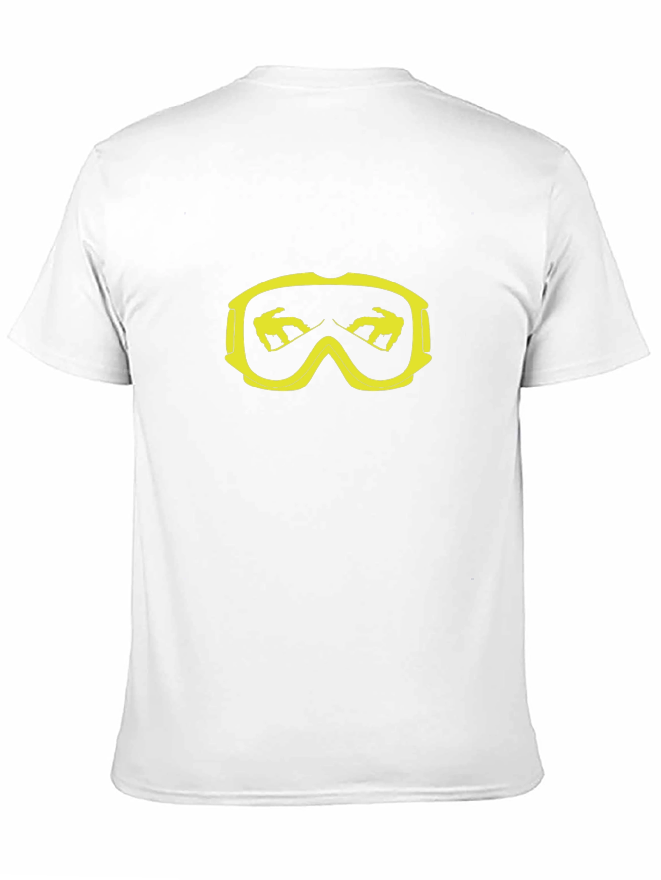 Cool Black T-Shirt with Yellow Snowboard Goggles Graphic
