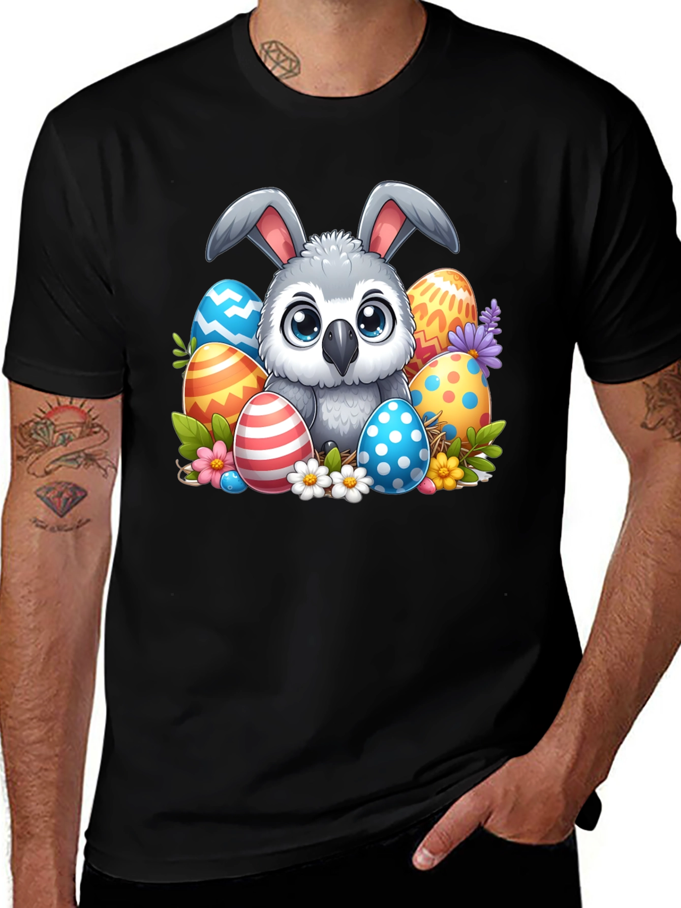 Cute Easter Owl Bunny T-Shirt