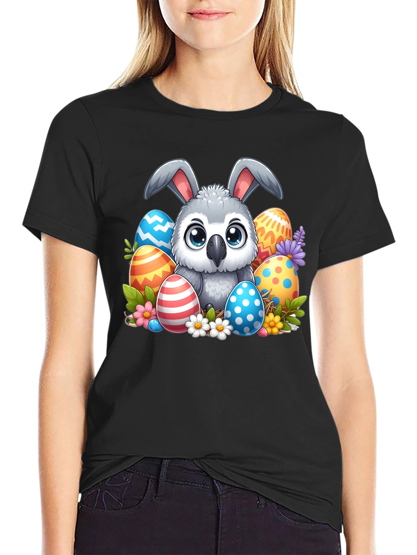 Cute Easter Owl Bunny T-Shirt
